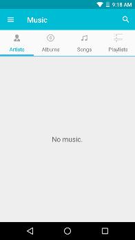 Playing a Song» Click on the Music Player icon to open the music library.