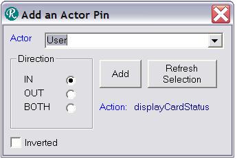 The name of the pin is the name of the associated actor.