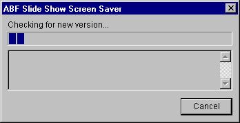 11 ABF Slide Show Screen Saver Figure 7: Checking for new version. If the new version has been found, press appeared Upgrade button to complete the process. Figure 8: New version has been found.