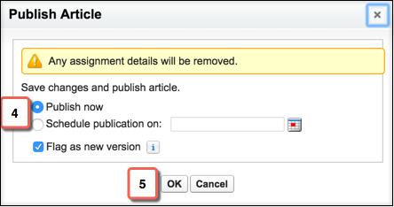 Determine if you want to publish now or at a scheduled time in the future.