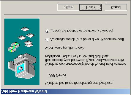 BeWAN ADSL USB under Windows 98 and Me 8 Under Windows Me 1. When the PC is started up, Windows tells you that it has found new hardware (the BeWAN ADSL USB adapter).