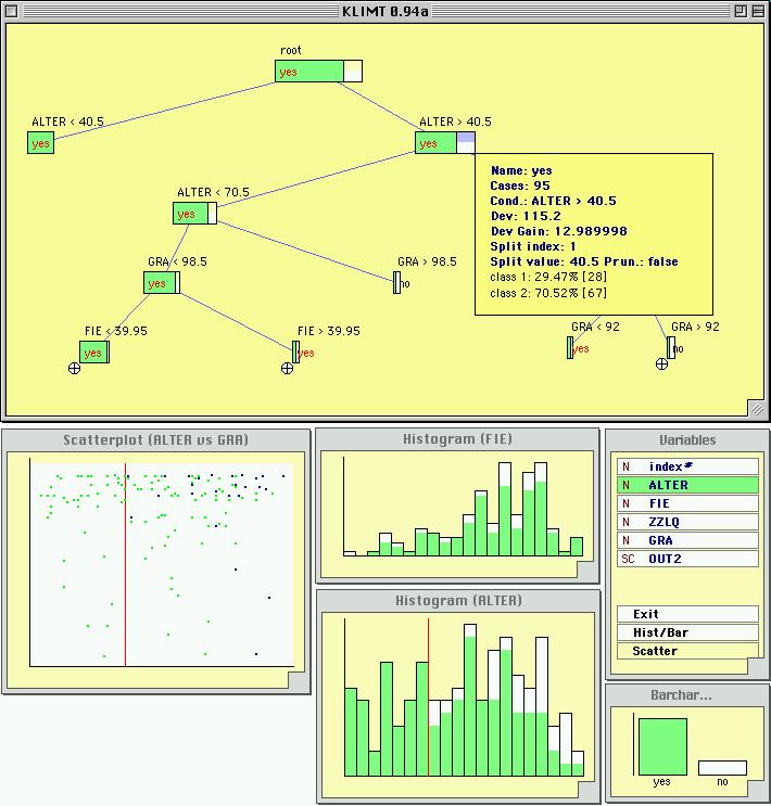 Figure 3: Actual snapshot of KLIMT. description of further advantages of this interface can be found in the Future Plans" section.