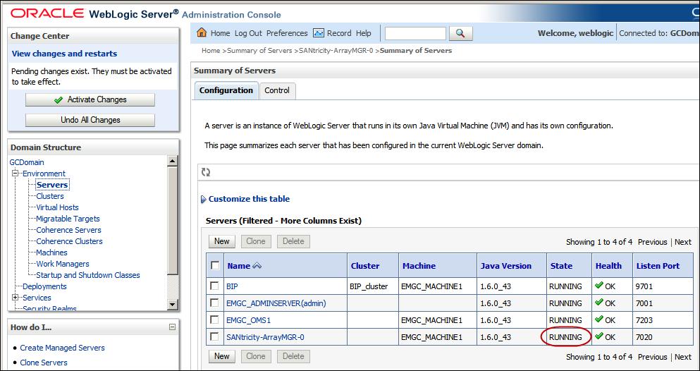 ear (Enterprise Archive) file to be loaded onto the newly created WebLogic server. The santricity-management.ear file is located where the initial plug-in zip file was extracted.