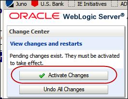 Click Activate Changes. 6. In the Domain Structure pane, click Deployments to return to the Deployments table.