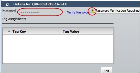 Figure 87 Verify Password When the password matches the password in the storage management software, the Array Manager shows the password as valid.