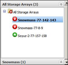 Removing Panels The default All Storage Arrays panel shows all storage arrays in the Array Manager.