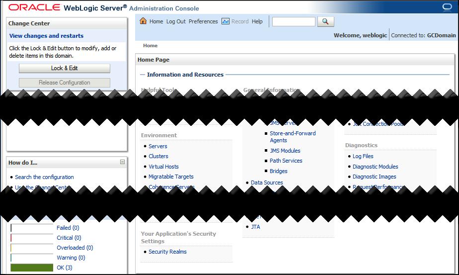 Figure 2 WebLogic Server Administration Console Creating a