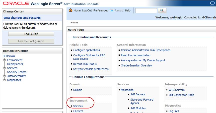 Servers The Summary of Servers appears.
