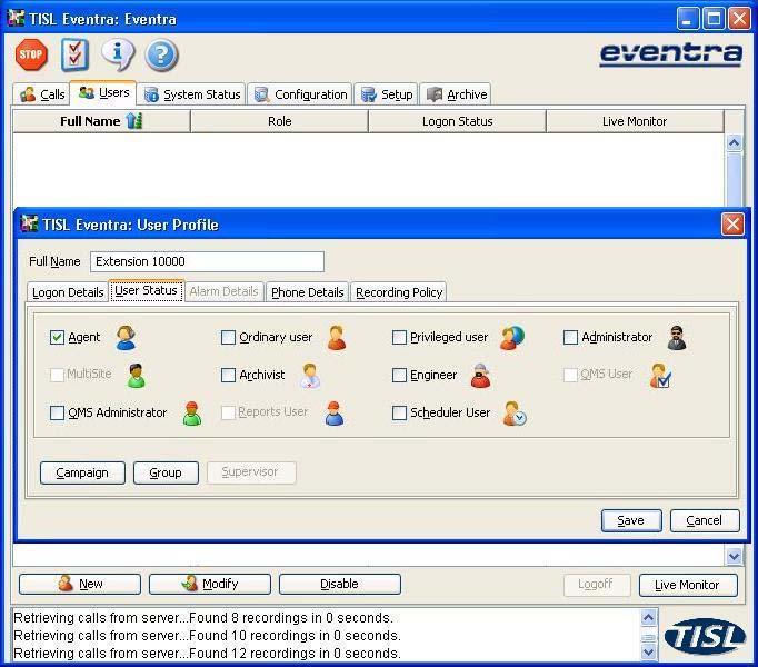 7. Double click on the Stop Eventra (batch file) icon located on the desktop to stop the TISL Eventra services, and then double click on Start Eventra icon also