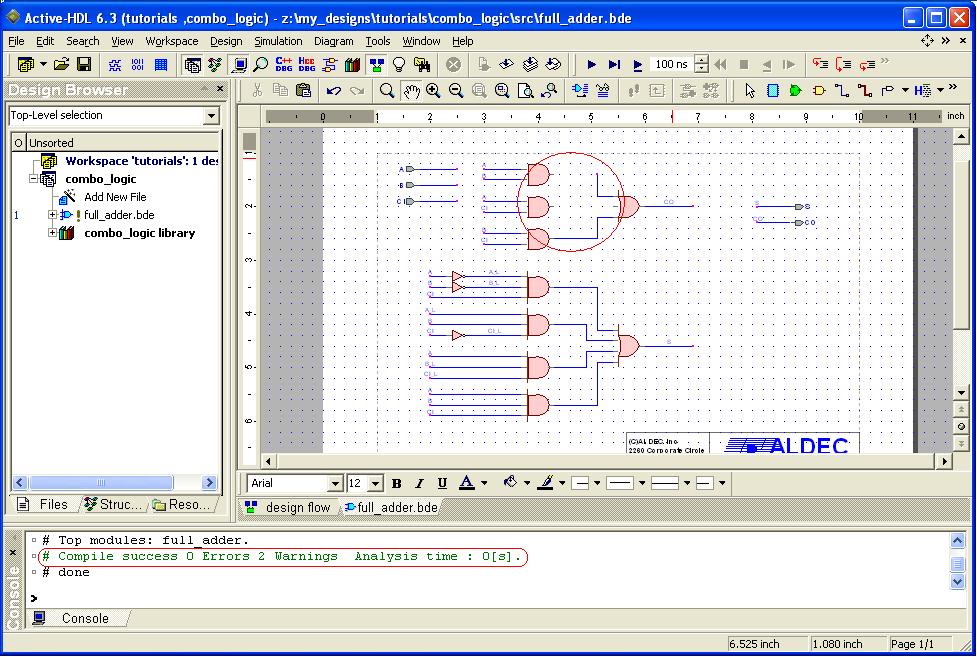 Figure 26 DRC Report When you run the check diagram tool, a DRC report file is created. Open this file by going to the DRC line in the Console and double-click the appropriate line (see Figure 27).