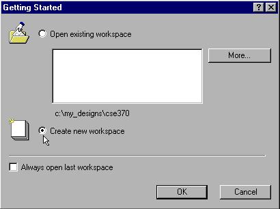Figure 1 2. Enter a descriptive name into the Type the workspace name field. 3.