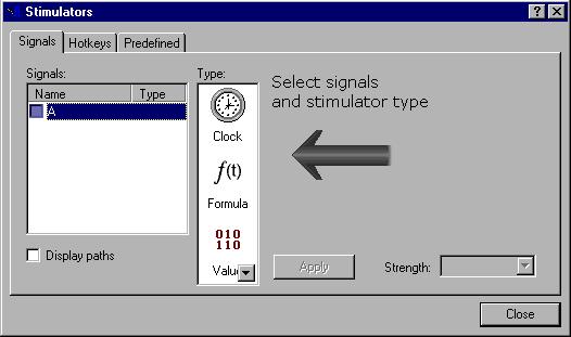 The Type list shows the different stimulator options: choose the Clock option. See Using Stimulators at the end of this tutorial to learn about some of the other options. Figure 36 11.