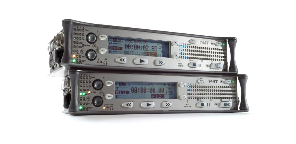 744T High Resolution Digital Audio Recorder with Time Code User Guide and Technical Information rev. 1.15 1.8" HDD 2.