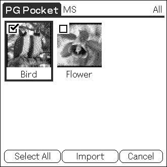 Copying image files Saving multiple image files to your CLIÉ handheld at once You can copy both DCF and PGP format image files from a Memory Stick media to your CLIÉ handheld with the following