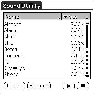 Chapter 6 Managing sound data You can manage the imported sound data using the Sound Utility application on your CLIÉ handheld.