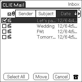 Chapter 6 Managing e-mails using personalized categories Here is an example of how to manage the e-mails by moving them from the Inbox category to your personalized category.