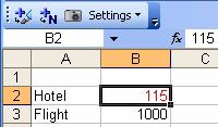 Ink Aware and Microsoft Excel in the Office 3. Press the Insert as Text button to add the hotel rate into the highlighted cell.