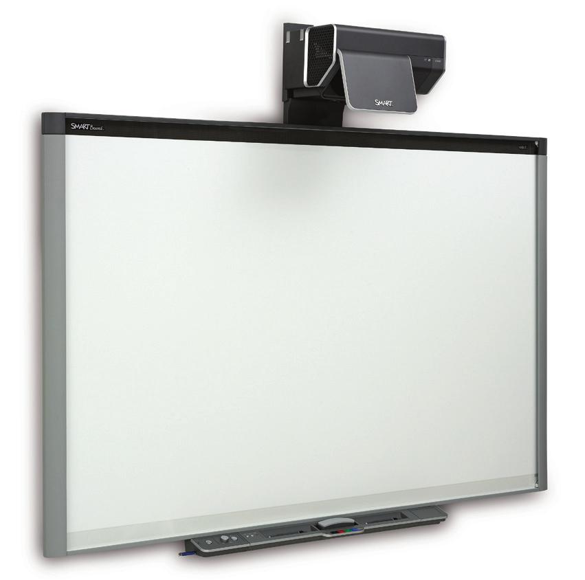 Getting Started with Your SMART Board 800 Series Interactive Whiteboard The SMART Board 800 series interactive whiteboard features a touch-sensitive interactive surface and operates as part of a