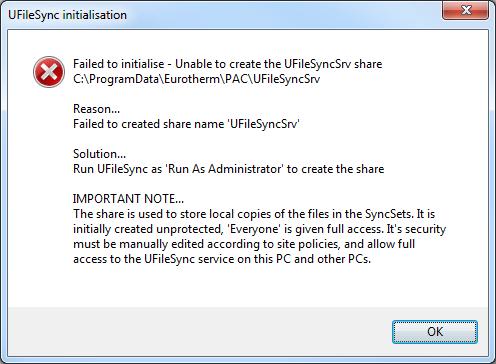 Running Running The UFileSync user interface is used to edit the configuration, and to control the service.