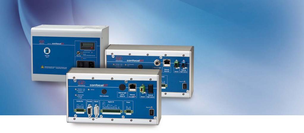 20 High-end controller for precise measurements confocaldt IFC2451/2471 Measuring rate up to 70kHz 70kHz Interfaces Ethernet / EtherCAT / RS422 / Analog INTER FACE Fast surface compensation