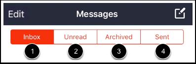 View Mailbox Filters You can view different types of messages. The default view is the Inbox [2], which shows all types of messages.