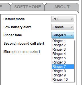 Settings - General Low battery alert tone The headset beeps twice every 20 seconds when the headset battery is low. You can enable or disable this alert tone.