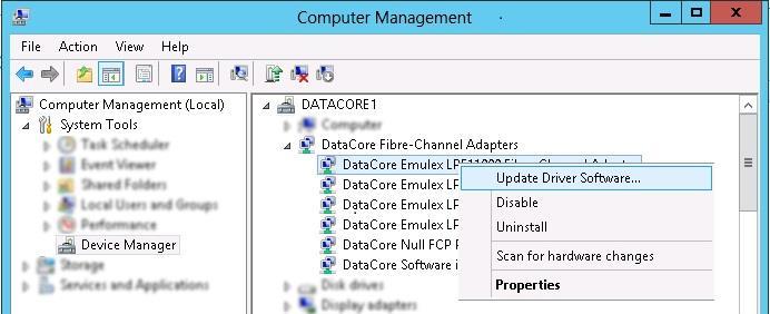 Locate the Windows device that matches the same PCI Location values as displayed in the