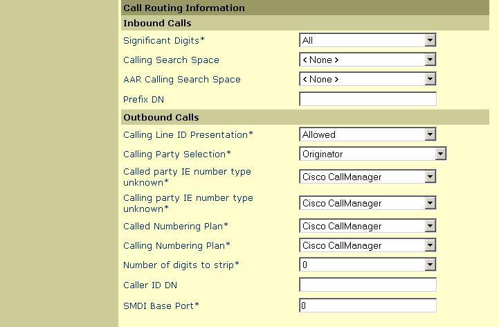 Enter a valid Calling Search Space that contains the partition assigned to the voice