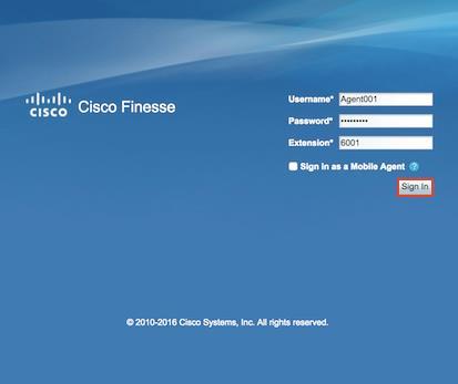 Application on Client 2) Application/browser calls the User Sign In REST API PUT http://finesse.cisco.