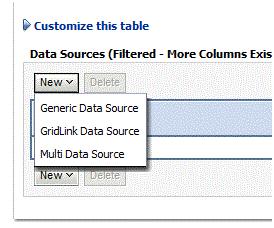 On Summary of JDBC Data Sources, in the Customize this table section,