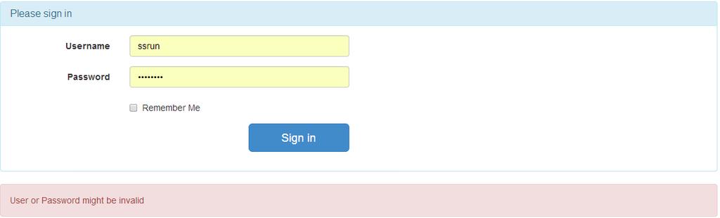 Figure 1: Login box Log in using the credentials (username and password) given to you. These details are case sensitive, so take note of any capital letters.