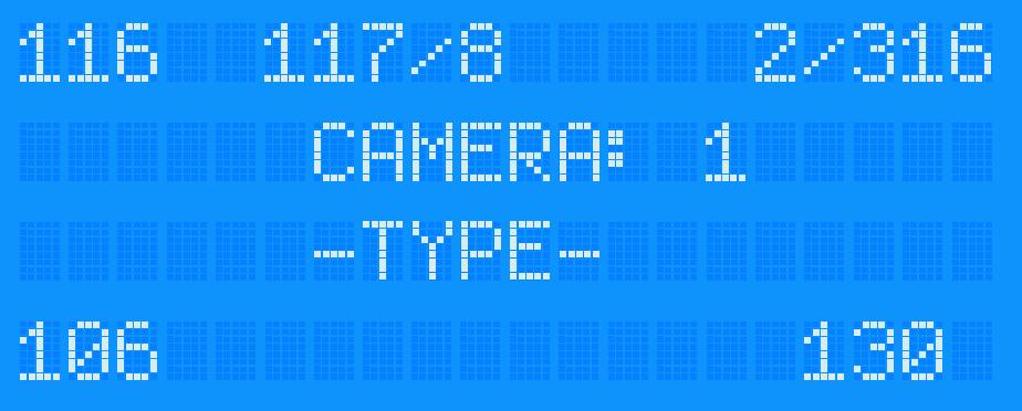 Set Camera Type Menu: 1 Set as IRIS116 PTZ camera 2 Set as IRIS117 or IRIS118 PTZ camera 3 N/A 4 Set as IRIS216 or IRIS316 Thermal PTZ camera 5 Set as IRIS106 PTZ dome camera 6 N/A 7 N/A 8 Set as