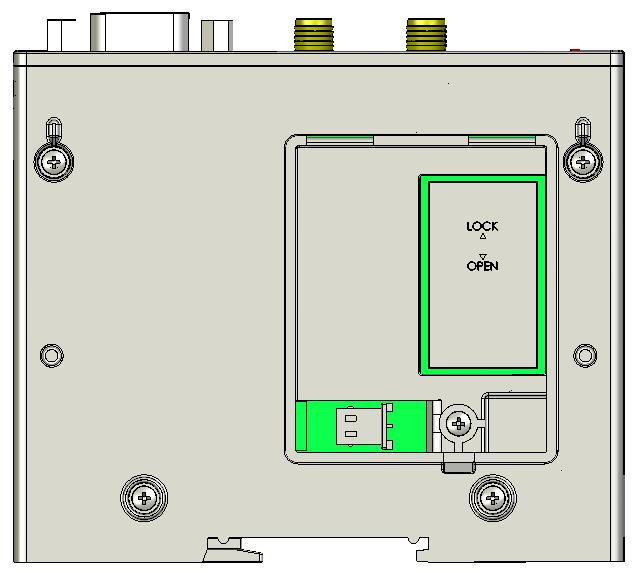 8v 2 inputs ADC1, ADC2 Figure 6: Terminal rear view 3 DIN rail attachment lock on DIN