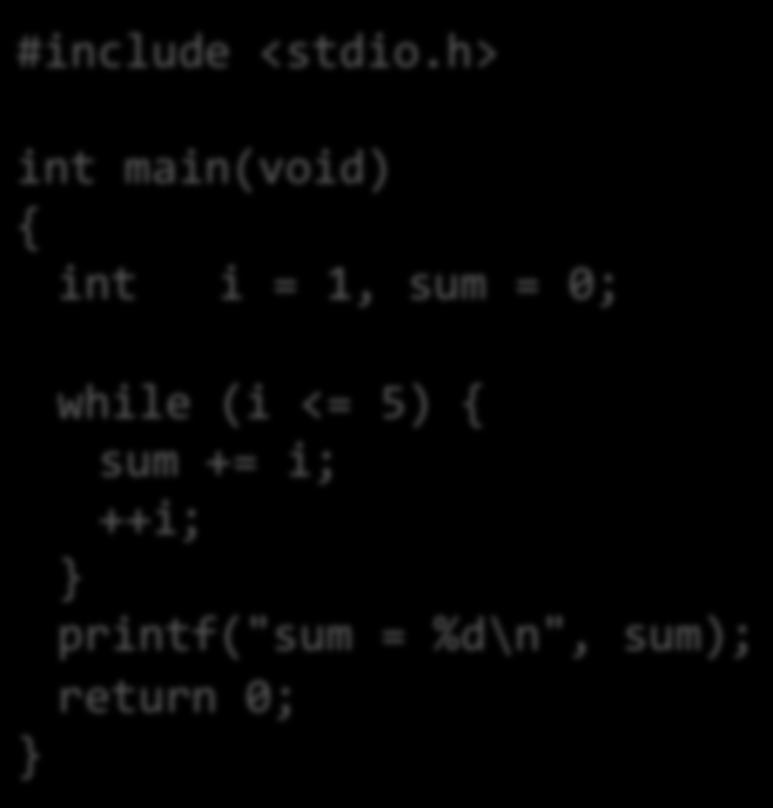 Syntax and Compiler #include <stdio.