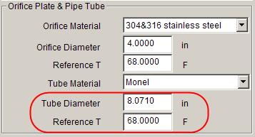 DataSite Flow Configuration Utility (DS FloConfig) 139 Tube Diameter This is the inner diameter of tube measured at the reference temperature specified in the Reference T box.