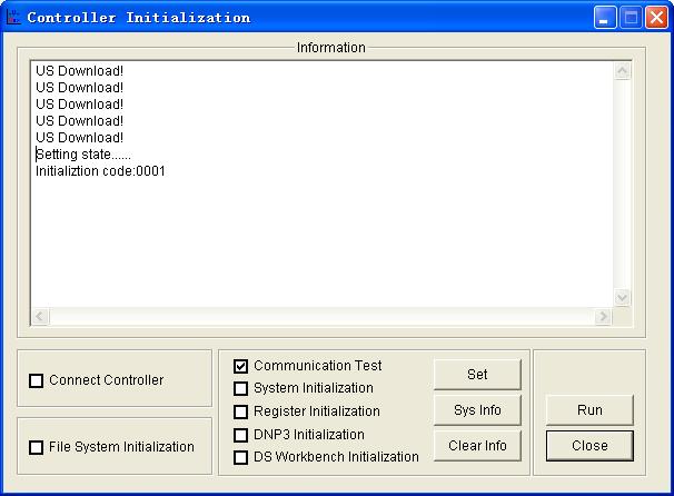 DataSite Configuration Settings Utility (DS Settings) 97 4. Click Run followed by Close. Here the communication parameters of COM2 are set to be test parameters. See this table.