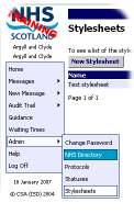 Linking a stylesheet Once a stylesheet has been added and attached to one or more HCEs within the Add Stylesheet screen it is automatically listed within the NHS Directory under those HCEs, so there