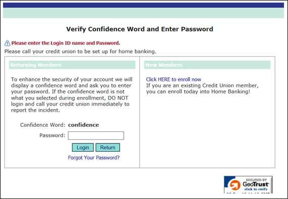 Step 8 Verify Confidence Word and Enter Password On this screen you will verify the confidence word you created in step 6.
