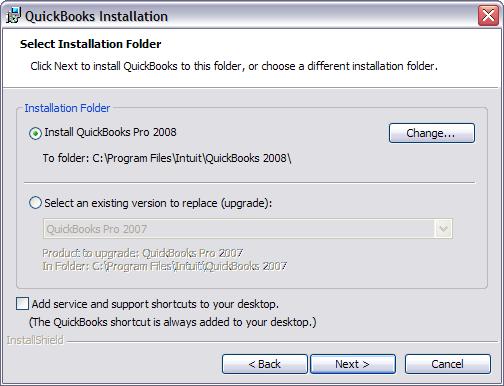 QuickBooks Pro 2008 Installing
