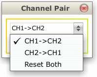 To release a pair, simply click the channel pair button again and the channels will be released. 9.