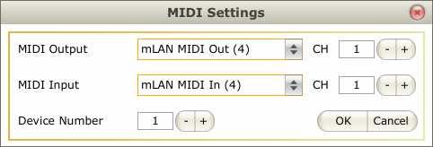 4. MIDI Settings: Once the Matrix Mixer has initialised itself, the primary window of the Matrix Mixer is displayed.