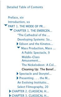 The Table of Contents, displayed along the left side of each etextbook page, can be used to move around.