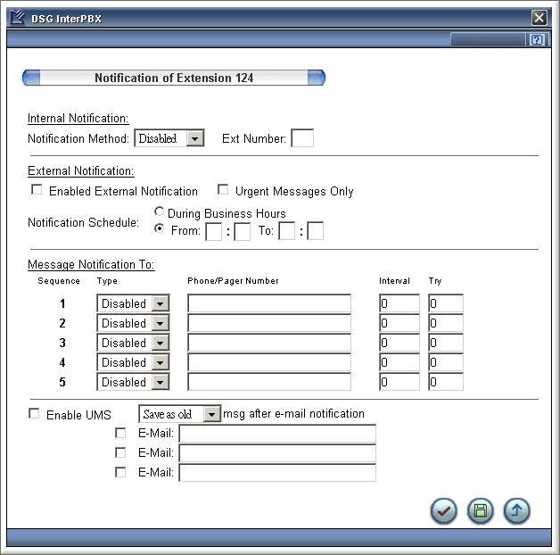 Chapter 5 InterPBX Management Website 53 Notification The Notification allows you to assign several methods to notify you when receiving new voice messages.