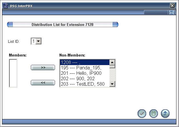 Chapter 5 InterPBX Management Website 55 Distribution List You can record or transfer voice messages to a personal mailbox or a distribution list. Please edit your distribution list as follows. 1.