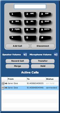 Transfer a call to a second call already on hold 1. Click the line you wish to transfer. 2. Click on Transfer. 3. Select the line you wish to transfer the call to.
