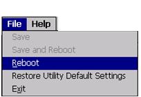 3.1.1. Menu Bar File The menus use to Reboot Restore Default Settings Exit How to use Restarts the IWSPAC Restore the