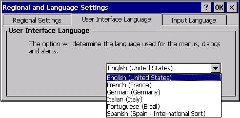 Step 2: Click User Interface Language tab, select any
