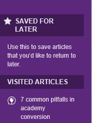 Articles that you would like to return to later can be saved by clicking on Save for later located towards the right of the article.