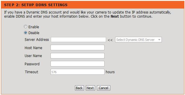 This page displays your configured settings.