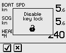 + Locking and unlocking the keys The IS20 keys may be locked to prevent any unintended operation.